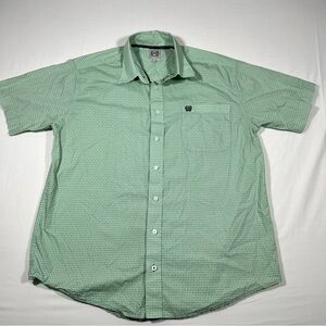 Cinch Men's Mint Green Casual Button-Down Shirt
